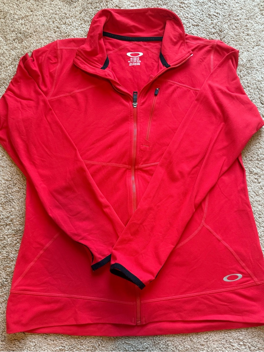 Oakley Red Full‑Zip Utility Jacket